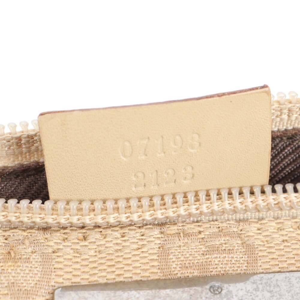 Gucci GG Canvas Beige 07198 Leather Shoulder Bag Handbag Pouch Women's - Picture 9 of 9